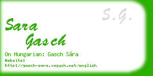 sara gasch business card
